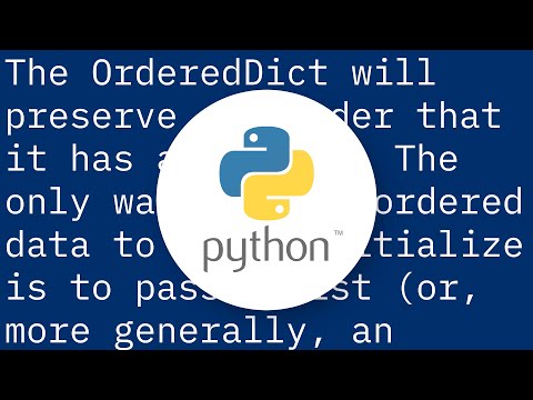 Right way to initialize an OrderedDict using its constructor such that it retains order of initial d