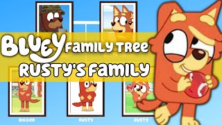 Bluey: RUSTY FAMILY TREE...Everything we know about Rusty's Dad, Mum, Digger & Dusty /Bluey Season 3