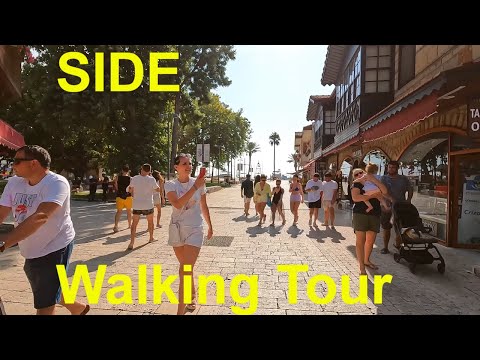 🇹🇷 Side Turkey - Travel Guide Beautiful Walking Tour of Side Old Town [4K UHD] #side #turkey