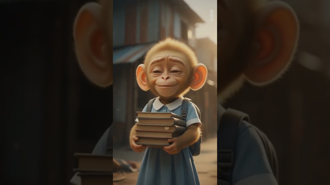 Poor Baby Monkey’s Sacrifice 🐒💔 | Works for Sister’s School | Emotional Story # 