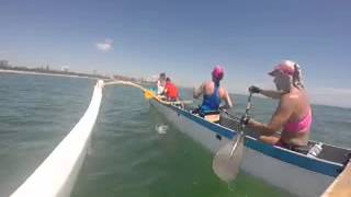 Paracanoe OC6 with Malooloolaba Outrigger Canoe Club! 3 Adaptive paddlers 3 Able bodied