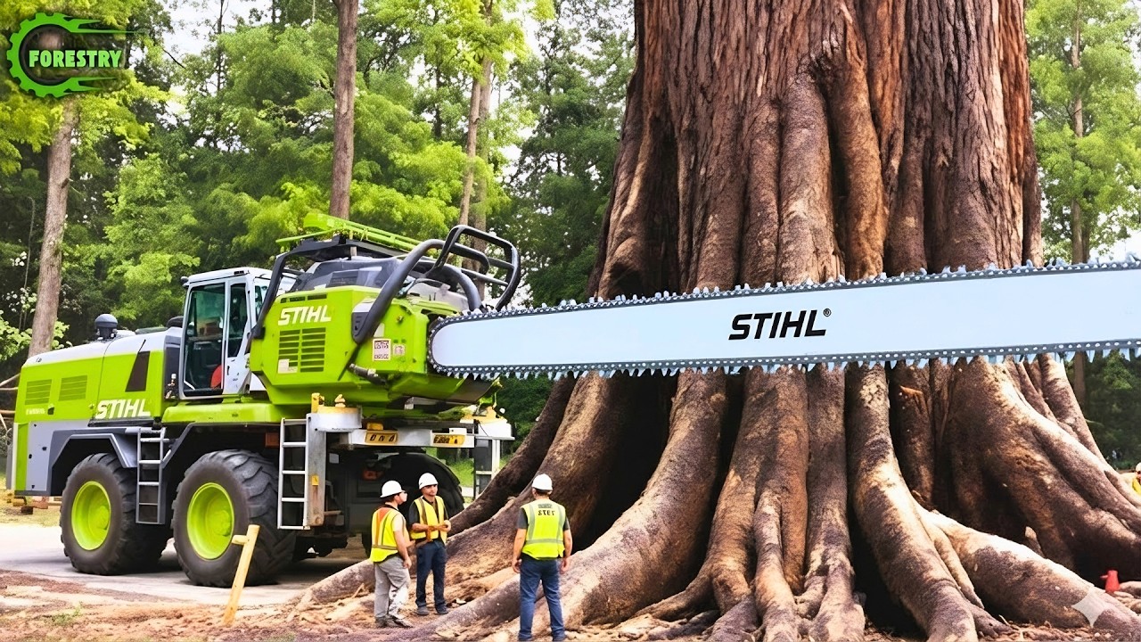 Extreme Dangerous Fastest Big Chainsaw Cutting Tree Machines | Monster ...