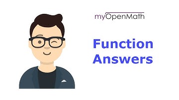 MyOpenMath: Function answers