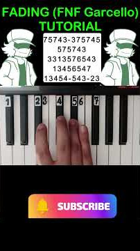 Fading (Friday Night Funkin - Vs Garcello MOD) - Easy piano TUTORIAL #shorts