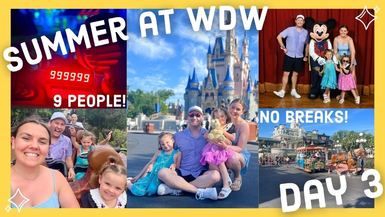 SUMMER DAY 3 ☀️ FULL DAY 🌚 NO BREAKS at Magic Kingdom With 9 People!