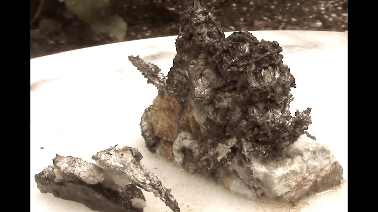 ETCHING CALCITE TO EXPOSE NATURAL SILVER