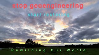 Rewilding Our World: stop geoengineering, start restoring