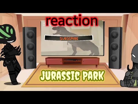 Xenomorph and predator reactions to Jurassic Park... In 2 Minutes (gacha version)