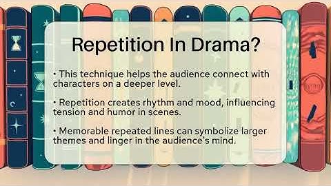 Repetition In Drama? - The Prose Path