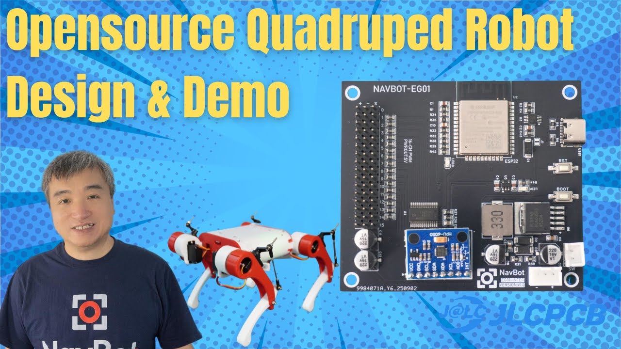 DIY Open-Source Robot Dog for Beginners (EG01) | PCB Design & Demo ...