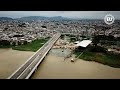 Vista en dron del nuevo puente Guayaquil-Samborondón