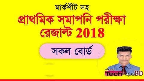 PSC Result 2018 সবার আগে দেখুন ।। Primary School Certificate Result ।