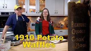 100 Year Old Potato Waffle Recipe Picayunes Creole Cookbook  Old Cookbook Show  Creole Cooking