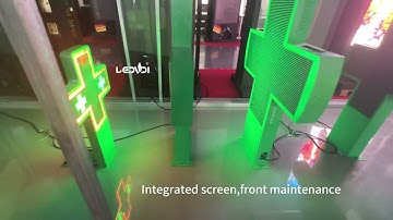 cross led screen outdoor double-sided led digital signage #ledsign #outdoorledscreens #advertising