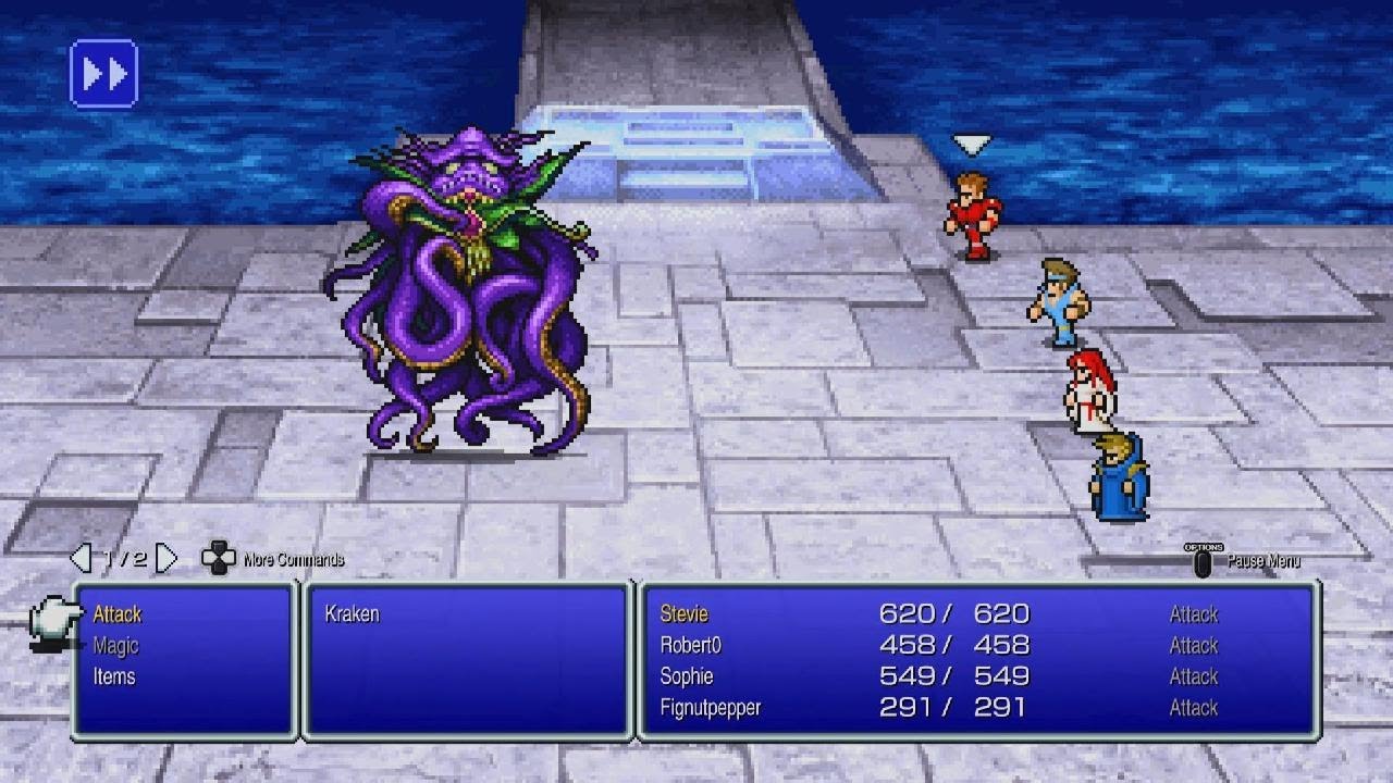 Final Fantasy I Pixel Remaster - Kraken Boss Battle