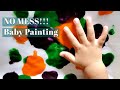 No Mess Baby Finger Painting | Baby&#39;s First Painting |Easy DIY Painting