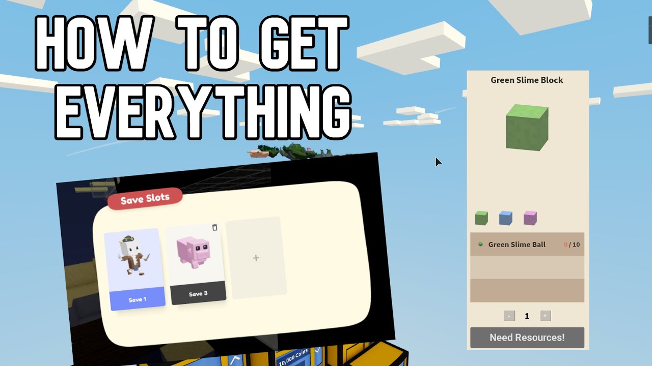 How To Get EVERYTHING In The NEW SAVE SLOTS Update in Roblox Islands / Roblox Skyblock