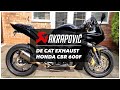 Honda CBR 600f decat Akrapovic exhaust sound 2013 2012 2011 PC41 Black Widow