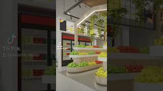 Toko Buah Kekinian - Desain Toko Komersil Modern