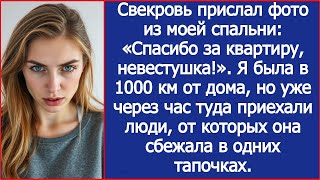 видео: Свекровь прислал фото из моей спальни: «Спасибо за квартиру, невестушка!». Я была в 1000 км от дома. картинка: Свекровь прислал фото из моей спальни: «Спасибо за квартиру, невестушка!». Я была в 1000 км от дома.