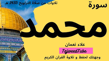 علاء نعمان  - تلاوات من صلاة التراويح 1435 هـ  - سورة محمد
