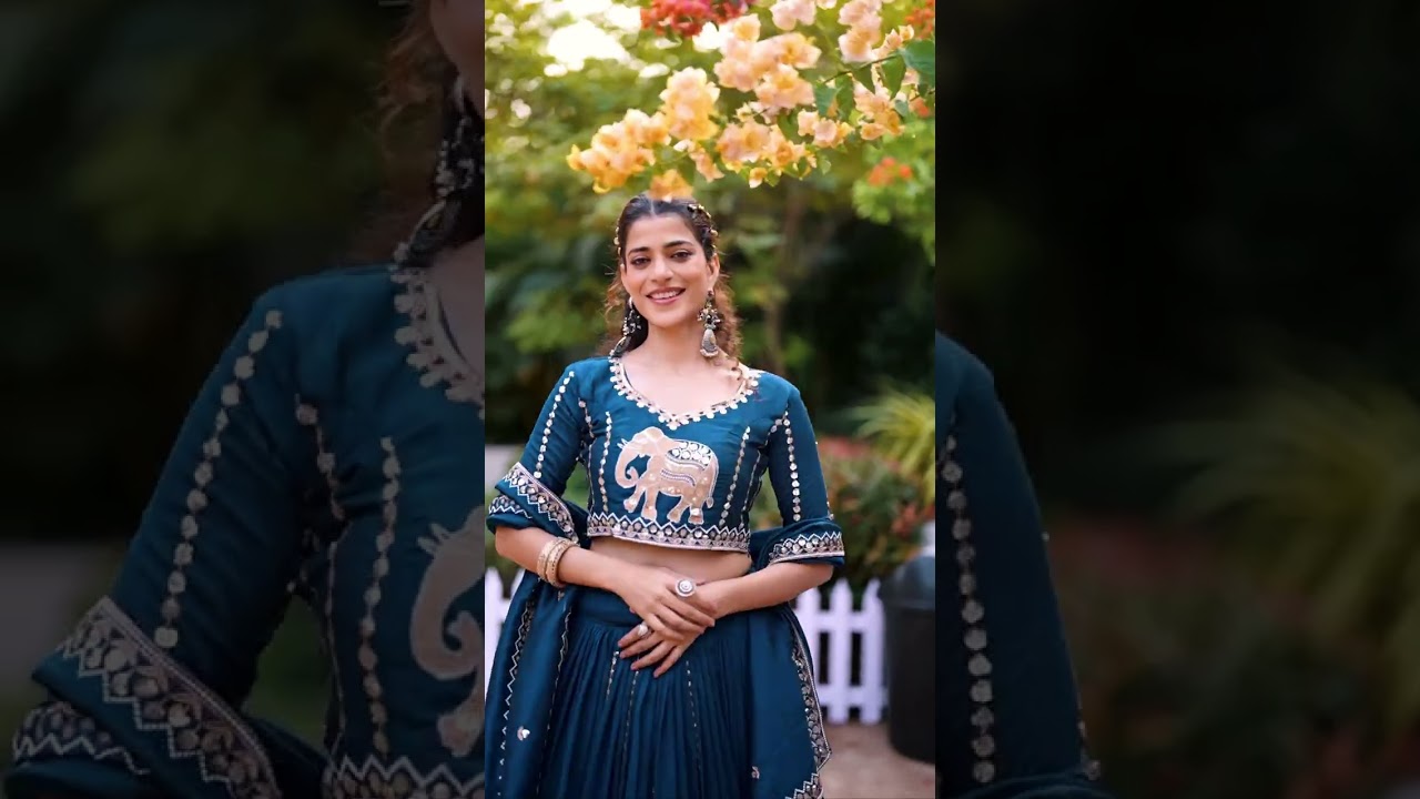 Navy Blue Pure Fendy Lehenga