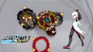 اللهيب الحارق تدمر اللهيب الحارق ضد الفارس الاسود  Beybattle burst evolution/rise