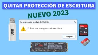 El disco esta protegido contra escritura SOLUCION 2023, Quitar protección de escritura Memoria USB
