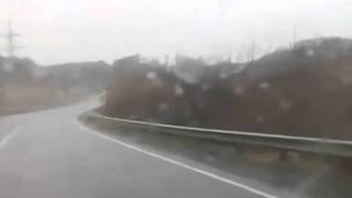 Imagine This Would Happen To You... Is The Truck Trying A U-Turn?