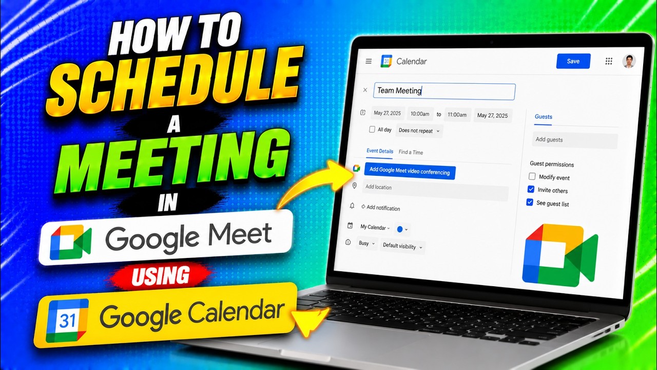 How to schedule a meeting in Google Meet using Google Calendar (Quick ...