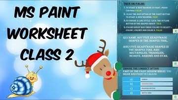computer worksheet for class 2 | MS paint worksheets for grade 2 | fun with MS paint |