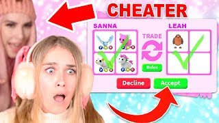 I Caught LEAH CHEATING During TRADE CHALLENGE In Adopt Me! (Roblox)
