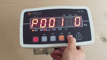 Màn hình hiển thị Marcus TD - W2 ( Mode 2) - Cài đặt và hiệu chuẩn cân.