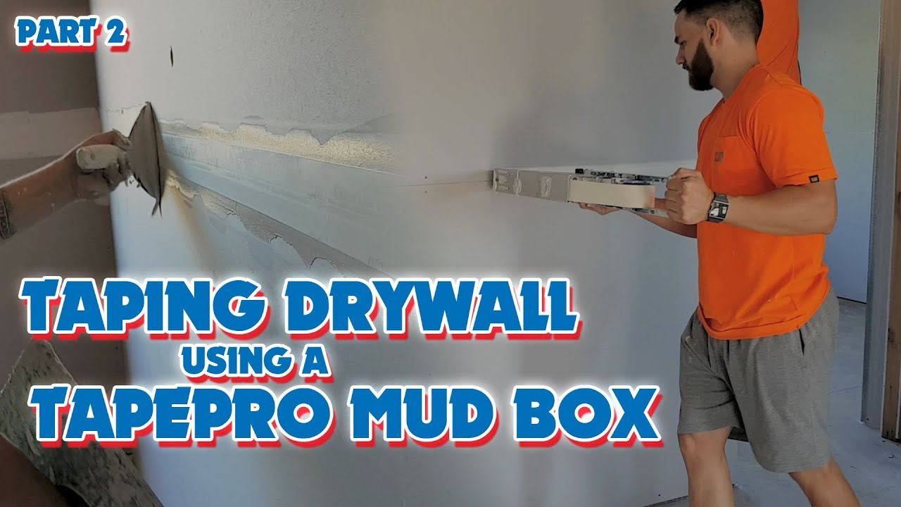 Fast Drywall Taping Using the Tapepro Mud Box YouTube