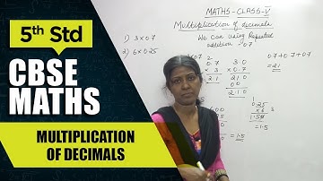 5th Std CBSE Maths Syllabus | Multiplication of Decimals | CBSE Maths Part-75