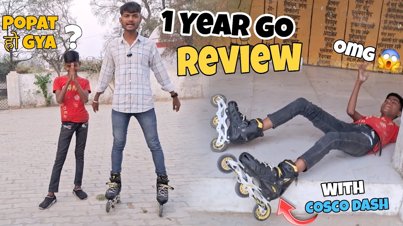 After 1 Year go Test  // Cosco Dash Inline Skates 110mm ll 😁 Funny Skating vlog With Brother