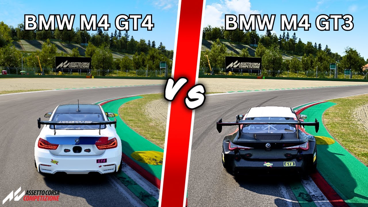 BMW M4 GT4 vs GT3 on Imola - Assetto Corsa Competizione - YouTube