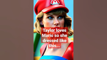 Taylor swift does this because she loves Mario... #taylorswift #aiart #ai #swifties #edit #cosplay