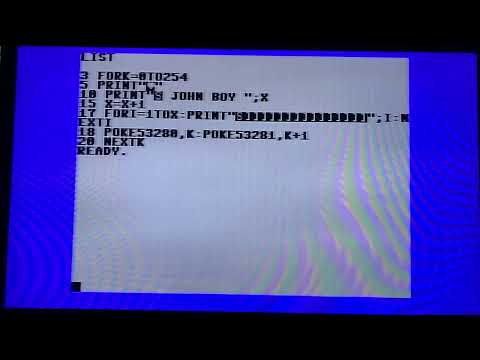 HOW TO SHORT VIDEO SERIES NEW COMMODORE 64 OWNERS BASIC COMMANDS VARIABLE COLOURS +1 - Episode 4229