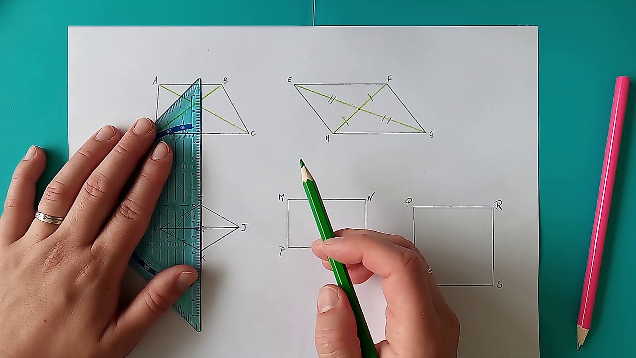 Les diagonales dans les quadrilatères