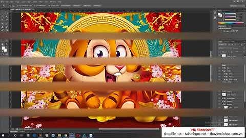 FILE TRANH TREO TƯỜNG MÃNH HỔ ĐÓN TẾT NHÂM DẦN 2022 - 050VTT