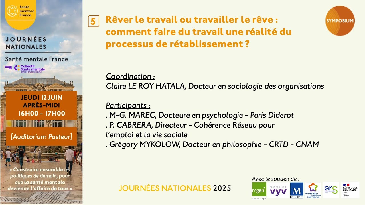 SYMPOSIUM : Rêver le travail ou travailler le rêve...