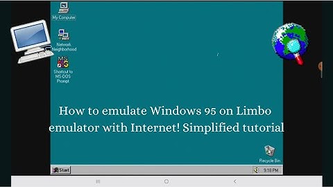 How to run windows 95 on limbo pc emulator, with internet!