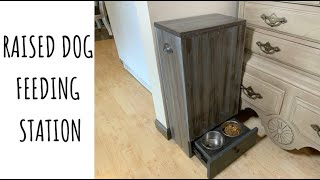 DIY Raised Dog Bowl with Storage!