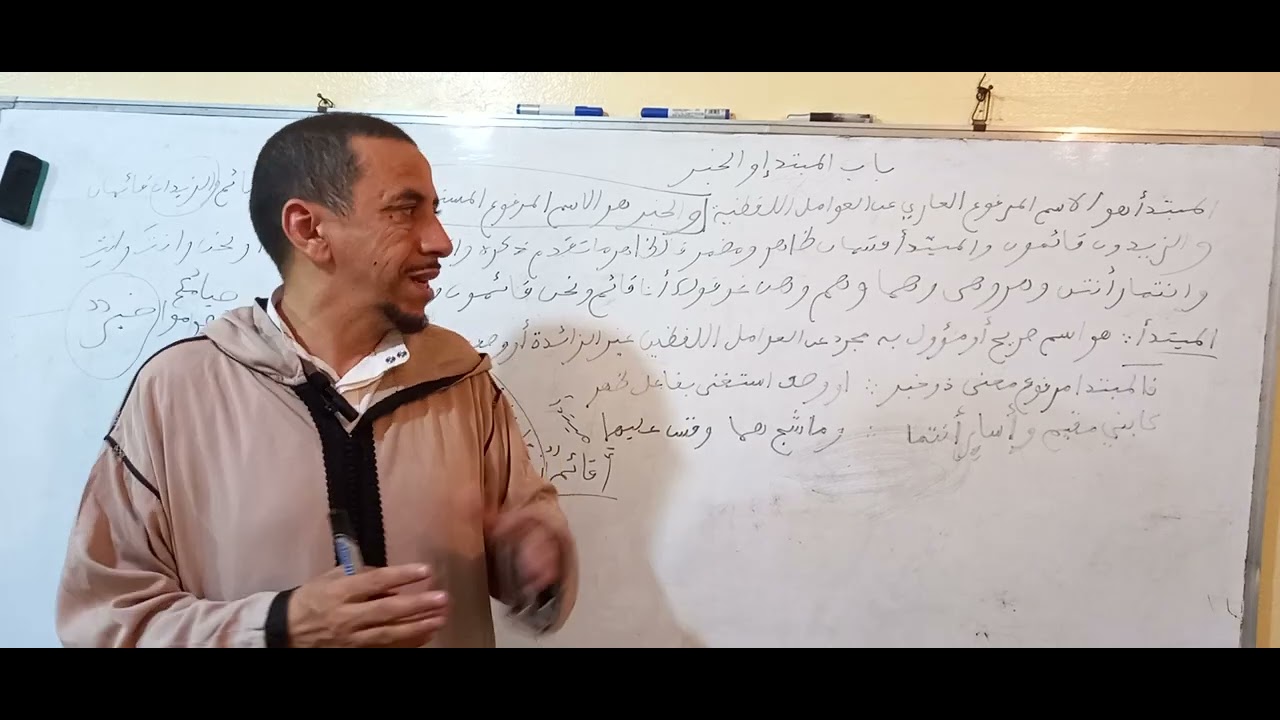 الدرس التاسع والعشرون في شرح الآجرومية عنوانه المبتدأ يلقيه عمر عدي الافراني