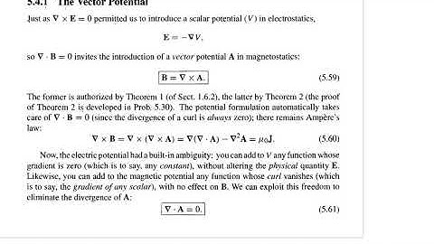 magnetic vector potential | chapter# 5| Introduction to electrodynamics by Griffiths