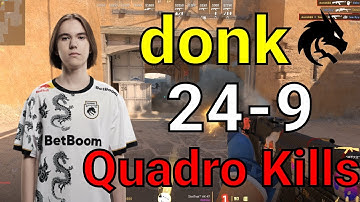 CS2 donk pov Faceit Dust2 (24-9) 3 Triple Kills! & Quadro Kills! | 2024/07/02 | #cs2 #csgo