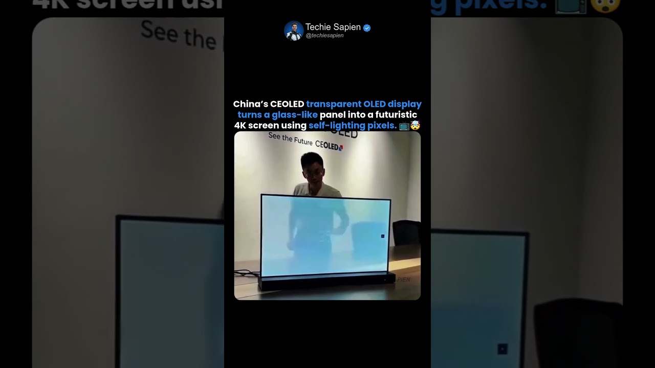 China’s Transparent OLED TV Looks Like Real Glass 🤯📺