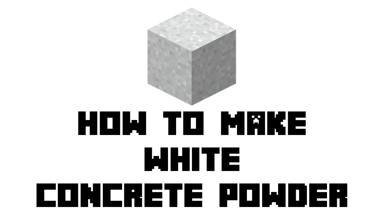 Minecraft Survival: How to Make White Concrete Powder - YouTube