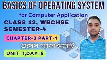 OS Process Management | Chapter 3 Part 1 Unit 1 | Class12 Semester 4 | Computer Application